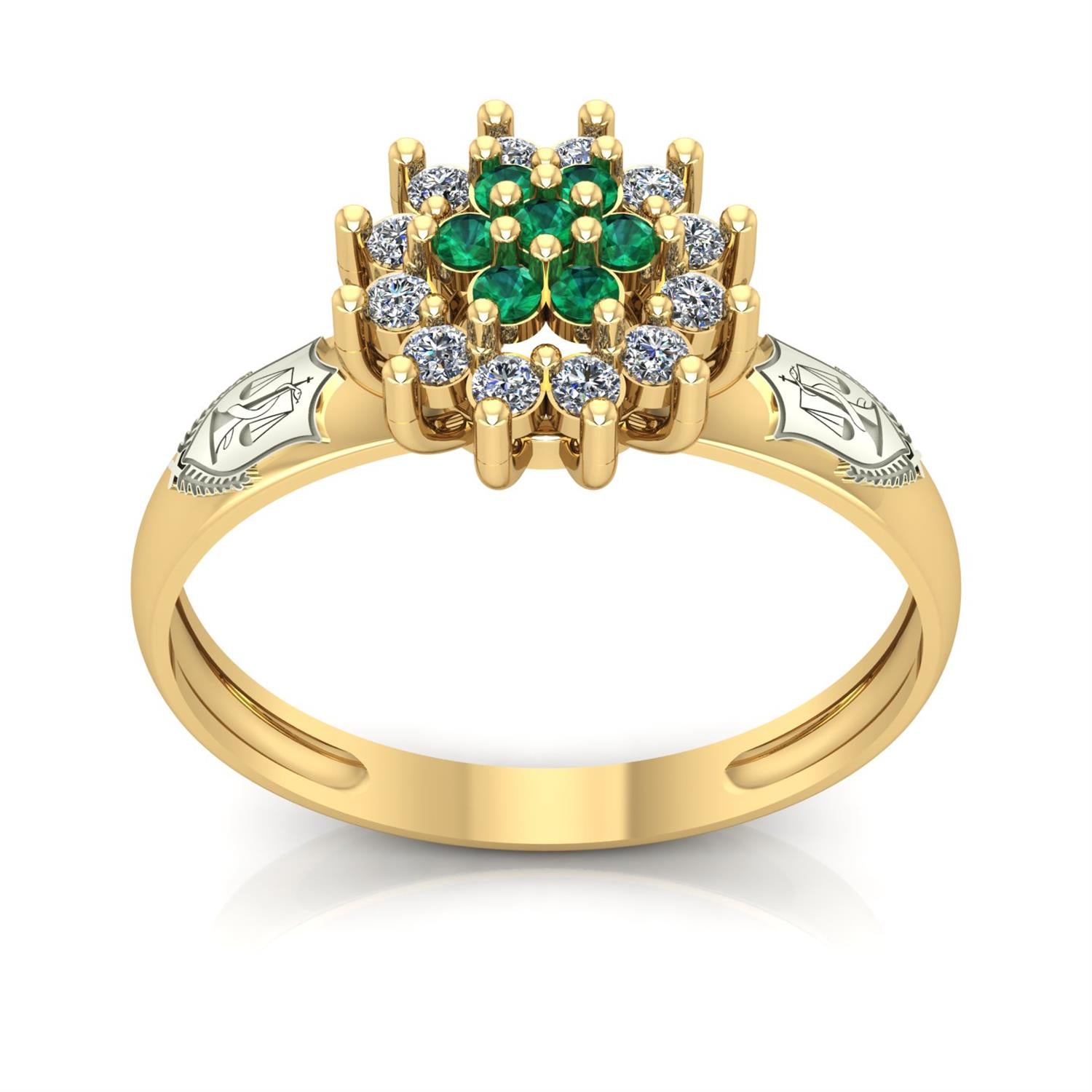 Anel de Formatura de Nutrição Flower Ouro 18k