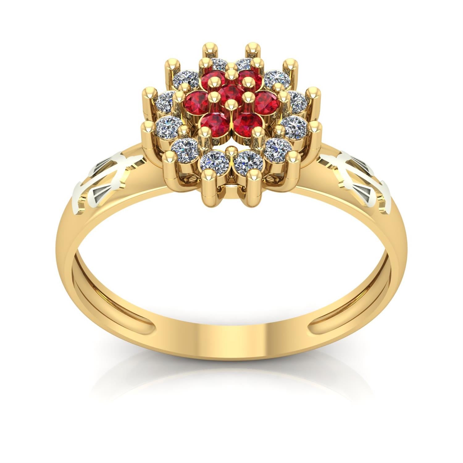 Anel de Formatura de Direito Flower Ouro 18k