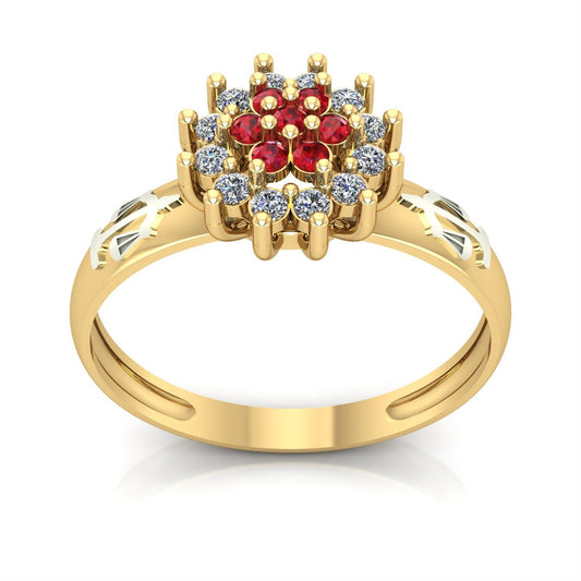 Anel de Formatura de Direito Flower Ouro 18k