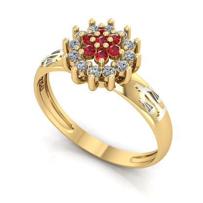 Anel de Formatura de Direito Flower Ouro 18k