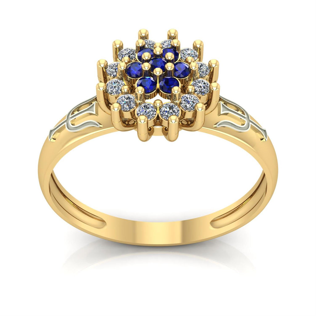 Anel de Formatura de Psicologia Flower Ouro 18k