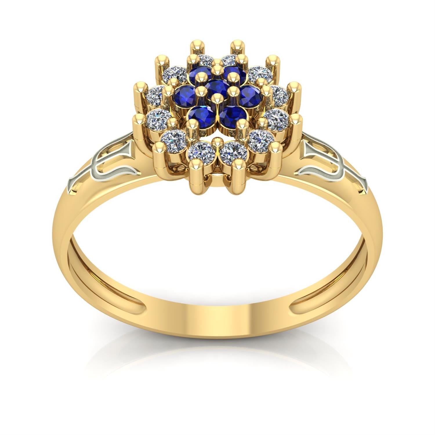 Anel de Formatura de Psicologia Flower Ouro 18k