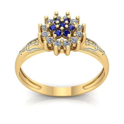 Anel de Formatura de Psicologia Flower Ouro 18k