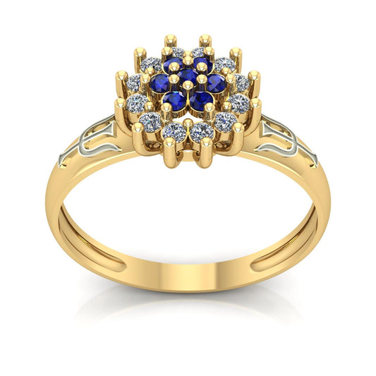 Anel de Formatura de Psicologia Flower Ouro 18k
