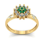 Anel de Formatura de Enfermagem Flower Ouro 18k