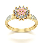 Anel de Formatura de Ciências Contábeis Flower Ouro 18k