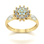 Anel de Formatura de Biologia Flower Ouro 18k