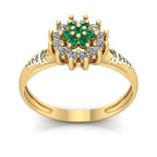 Anel de Formatura de Fisioterapia Flower Ouro 18k
