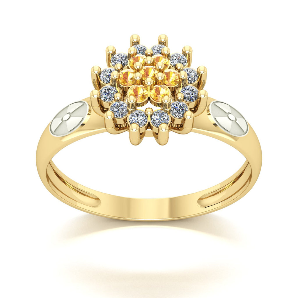 Anel de Formatura de Radiologia Flower Ouro 18k