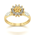 Anel de Formatura de Radiologia Flower Ouro 18k