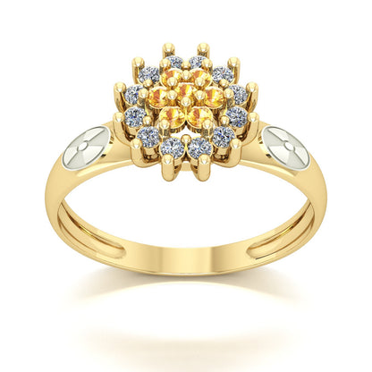 Anel de Formatura de Radiologia Flower Ouro 18k