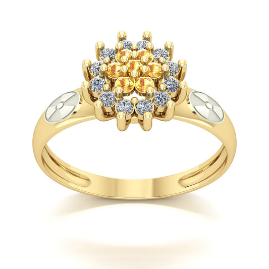 Anel de Formatura de Radiologia Flower Ouro 18k