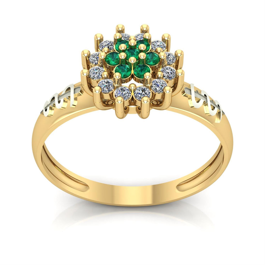Anel de Formatura de Medicina Flower Ouro 18k
