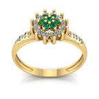 Anel de Formatura de Medicina Flower Ouro 18k