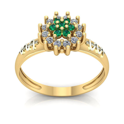 Anel de Formatura de Medicina Flower Ouro 18k