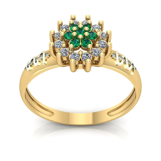 Anel de Formatura de Medicina Flower Ouro 18k