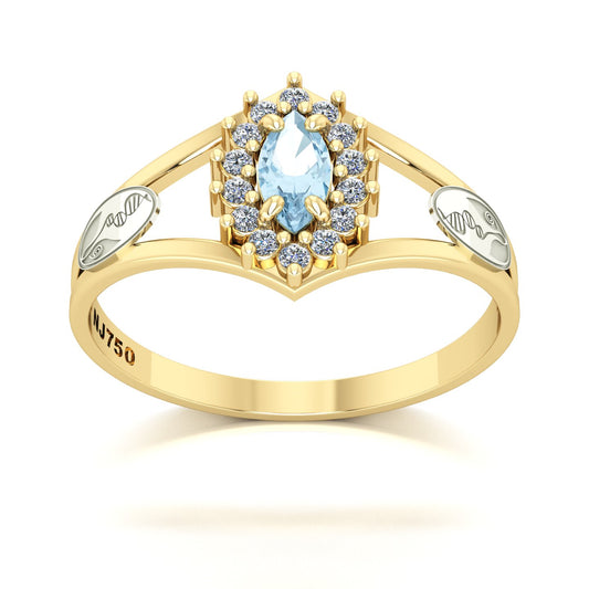 Anel de Formatura Biologia Legacy Ouro 18k