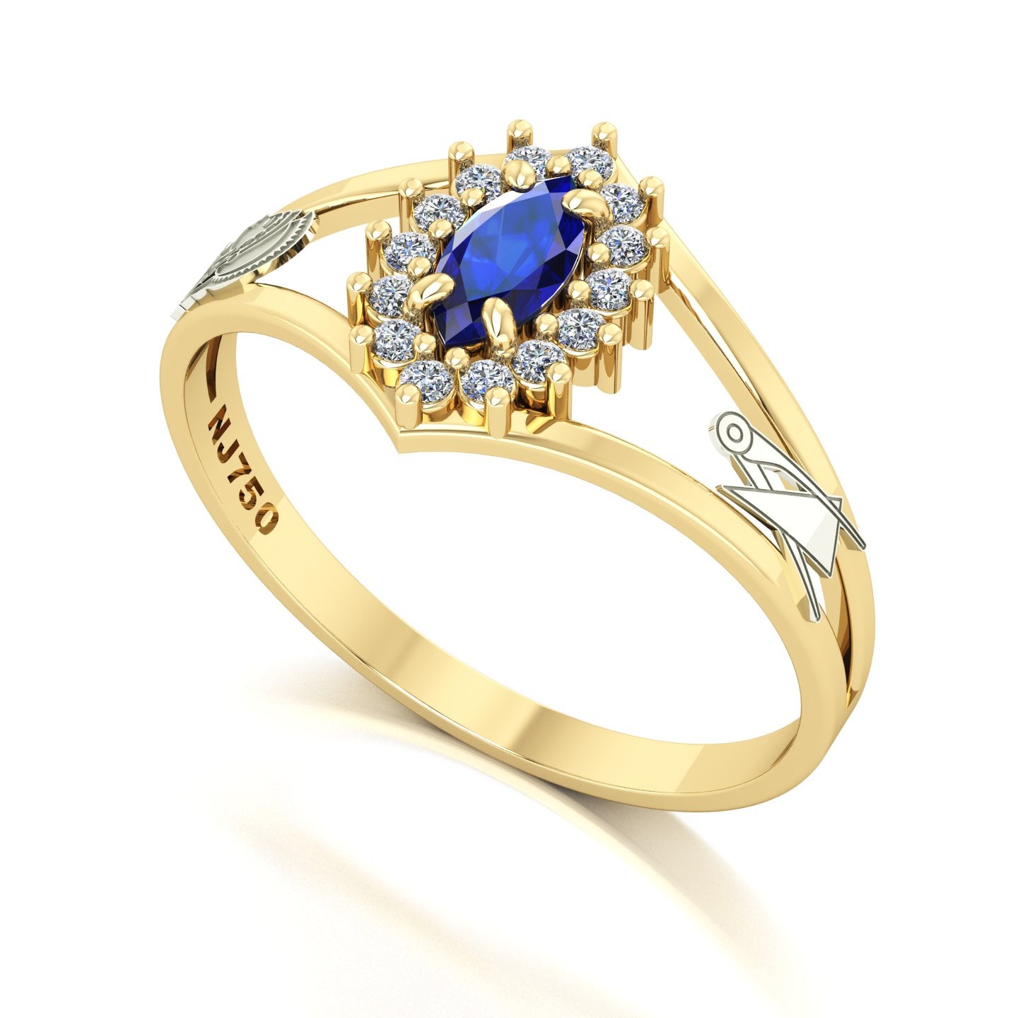 Anel de Formatura Engenharia de Produção Legacy Ouro 18k