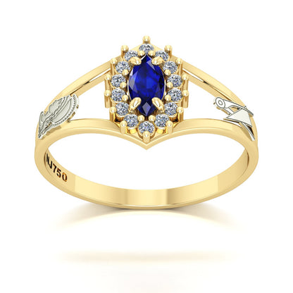 Anel de Formatura Engenharia de Produção Legacy Ouro 18k
