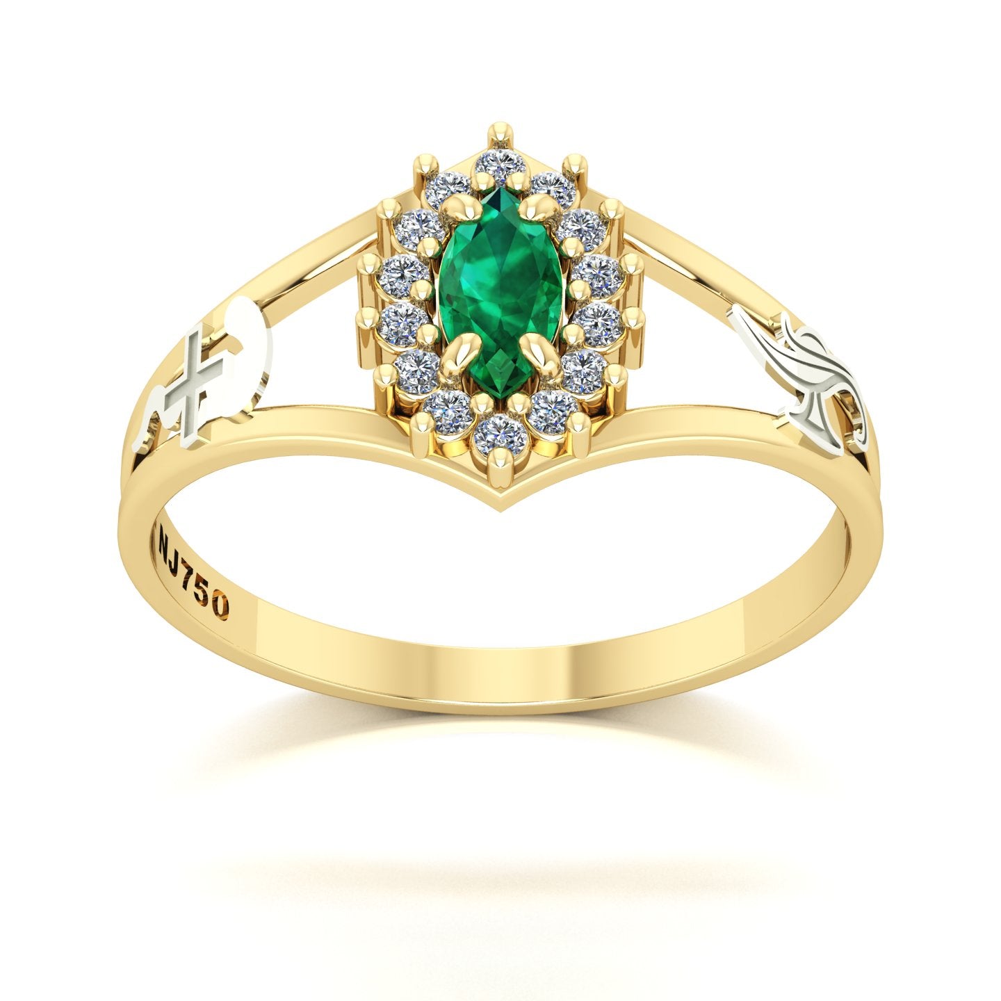 Anel de Formatura Enfermagem Legacy Ouro 18k