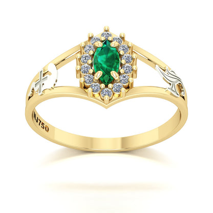 Anel de Formatura Enfermagem Legacy Ouro 18k