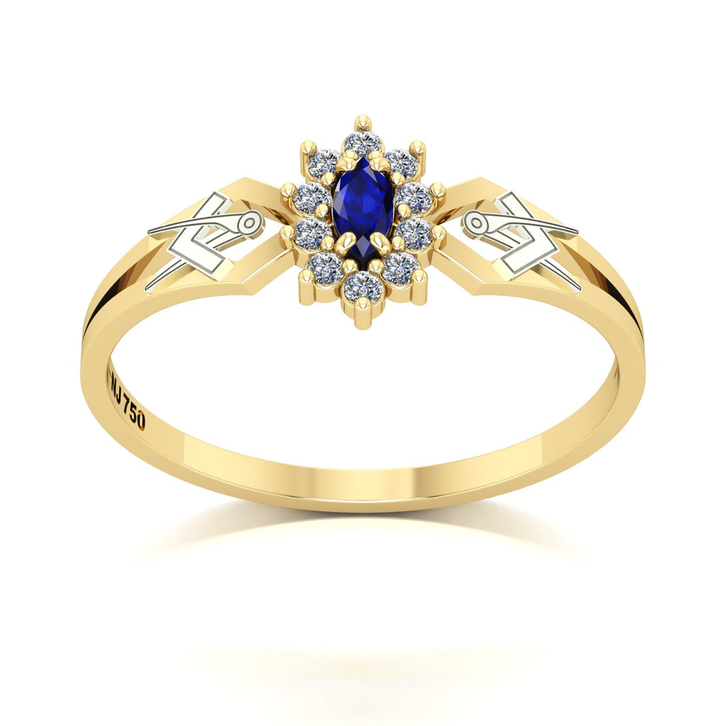 Anel de Formatura de Arquitetura Lovely Ouro 18k