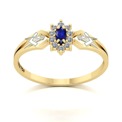 Anel de Formatura de Arquitetura Lovely Ouro 18k