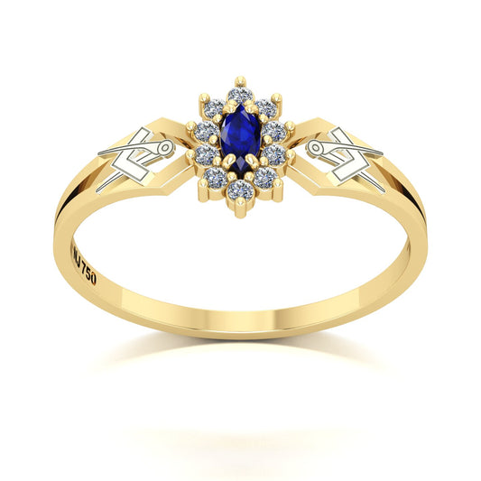 Anel de Formatura de Arquitetura Lovely Ouro 18k