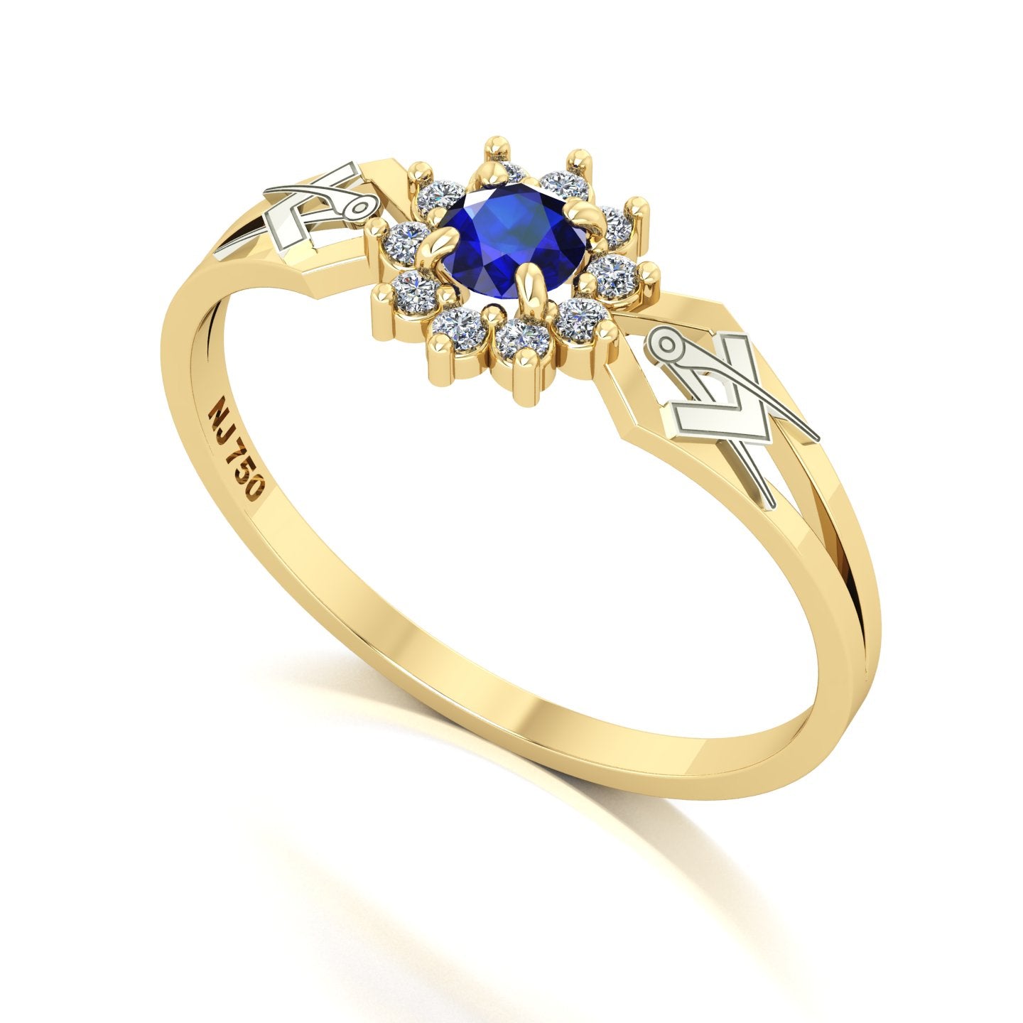 Anel de Formatura de Arquitetura Lovely II Ouro 18k