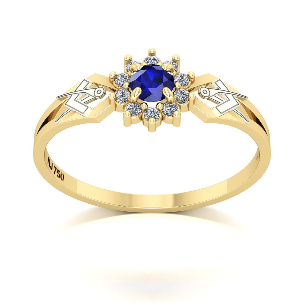 Anel de Formatura de Arquitetura Lovely II Ouro 18k