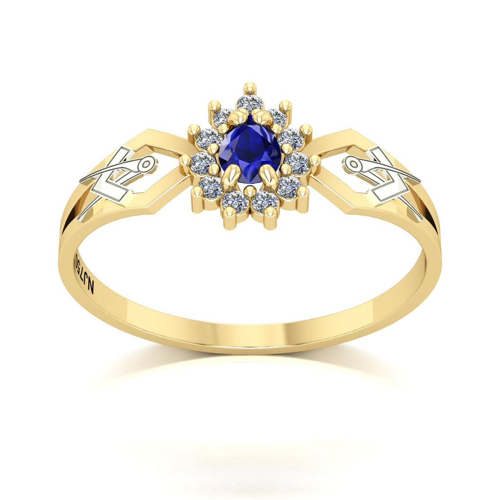 Anel de Formatura de Arquitetura Lovely III Ouro 18k