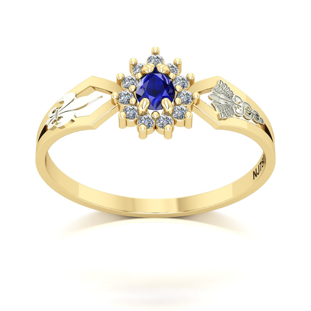 Anel de Formatura de Pedagogia Lovely III Ouro 18k