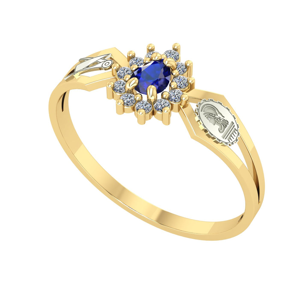 Anel de Formatura de Engenharia Civil Lovely III Ouro 18k