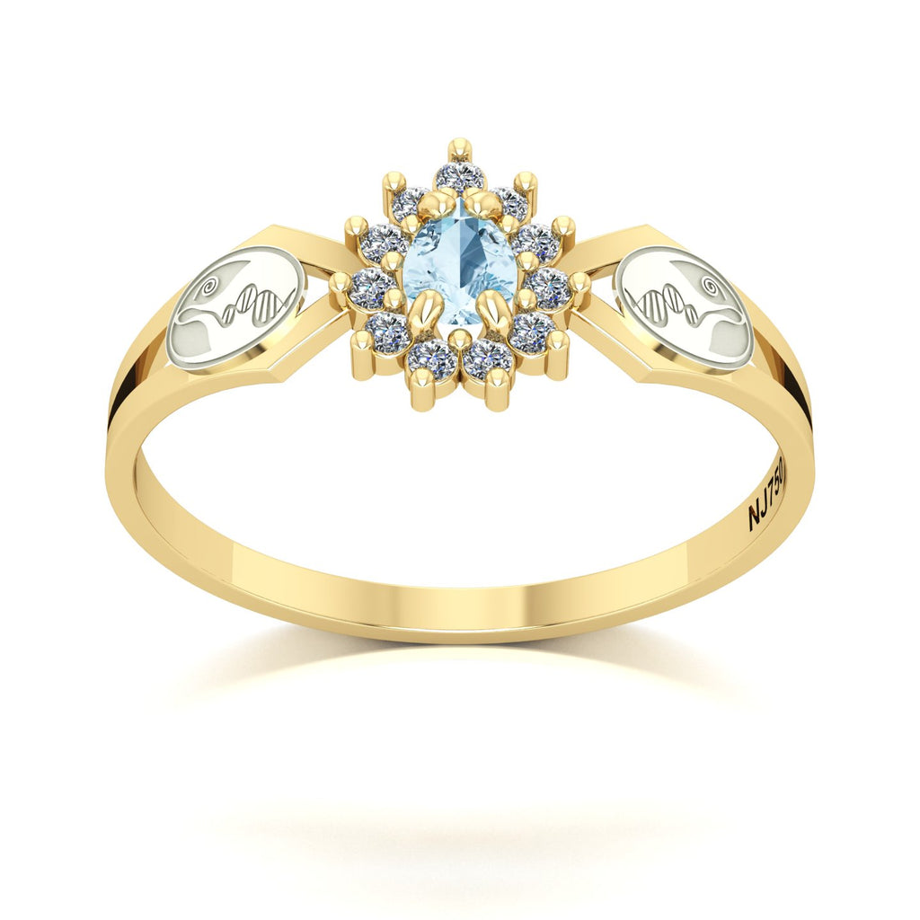 Anel de Formatura de Biologia Lovely III Ouro 18k
