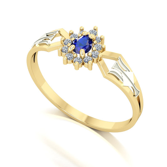 Anel de Formatura de Recursos Humanos Lovely III Ouro 18k