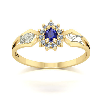 Anel de Formatura de Engenharia de Produção Lovely III Ouro 18k