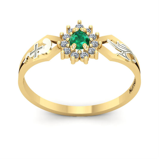 Anel de Formatura de Enfermagem Lovely III Ouro 18k
