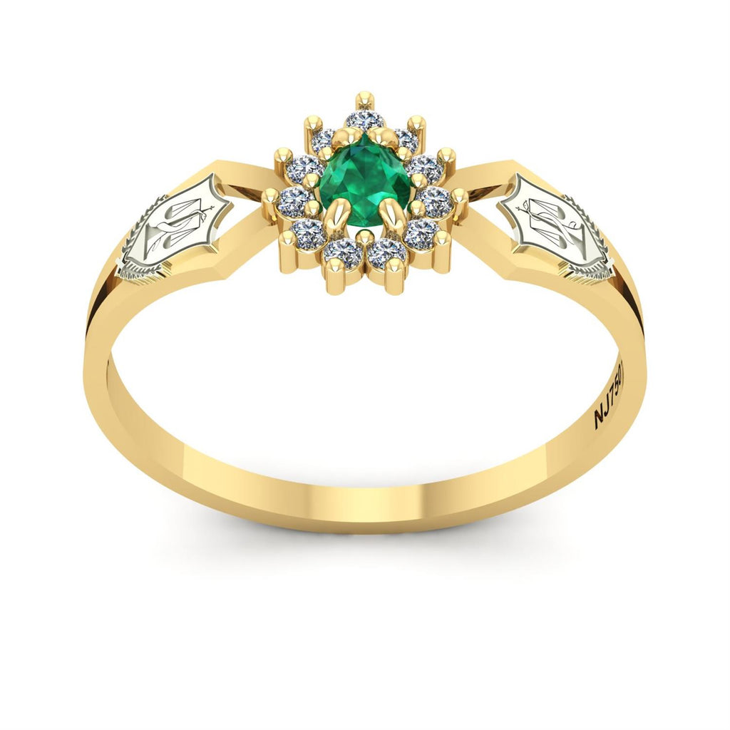 Anel de Formatura de Nutrição Lovely III Ouro 18k