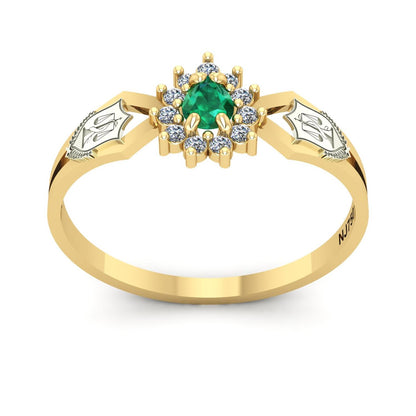 Anel de Formatura de Nutrição Lovely III Ouro 18k