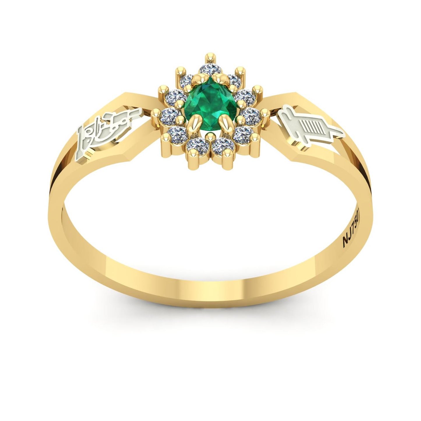 Anel de Formatura de Biomedicina Lovely III Ouro 18k