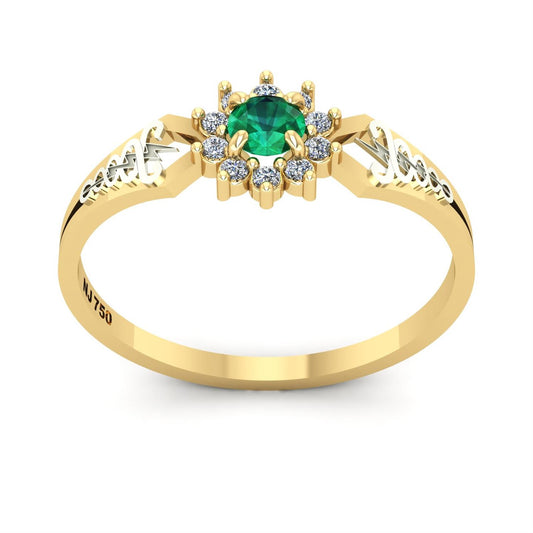 Anel de Formatura de Fisioterapia Lovely II Ouro 18k