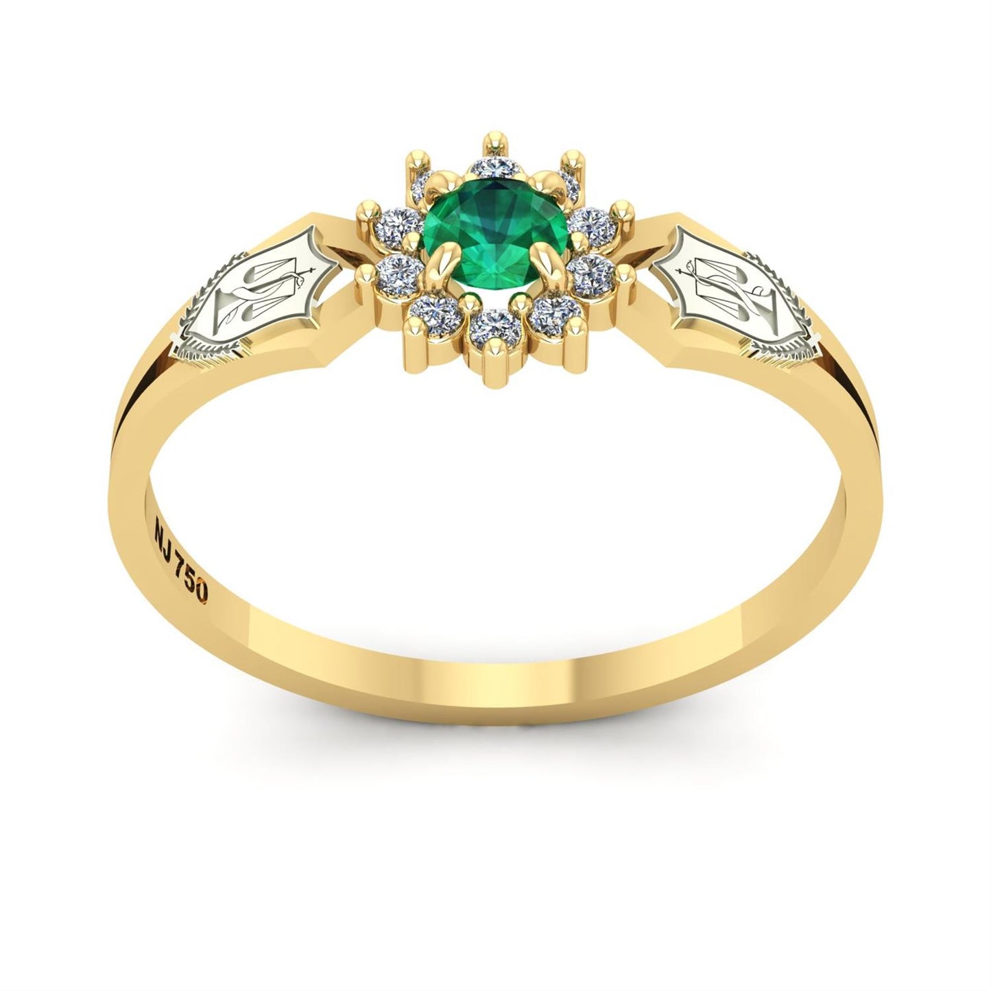 Anel de Formatura de Nutrição Lovely II Ouro 18k