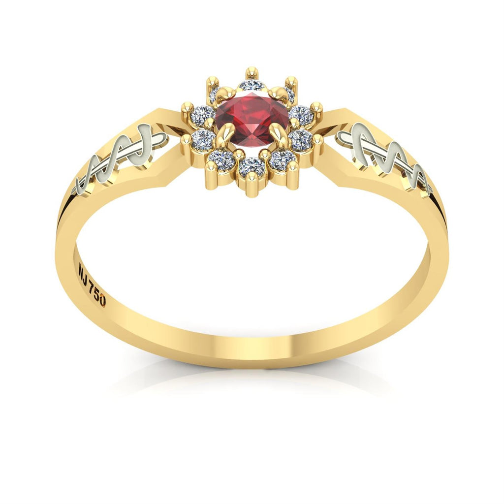 Anel de Formatura de Odontologia Lovely II Ouro 18k