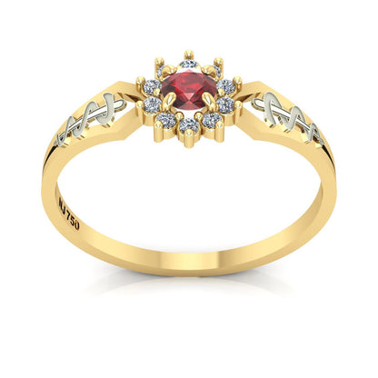 Anel de Formatura de Odontologia Lovely II Ouro 18k