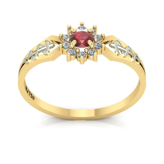 Anel de Formatura de Odontologia Lovely II Ouro 18k