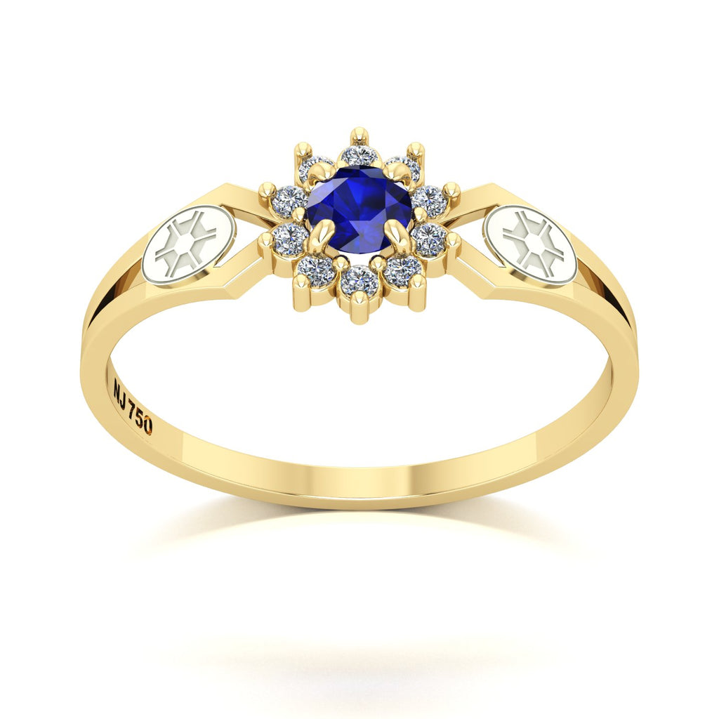 Anel de Formatura de Engenharia Agronômica Lovely II Ouro 18k