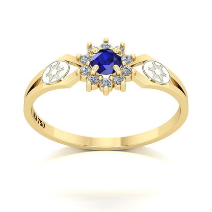 Anel de Formatura de Engenharia Agronômica Lovely II Ouro 18k