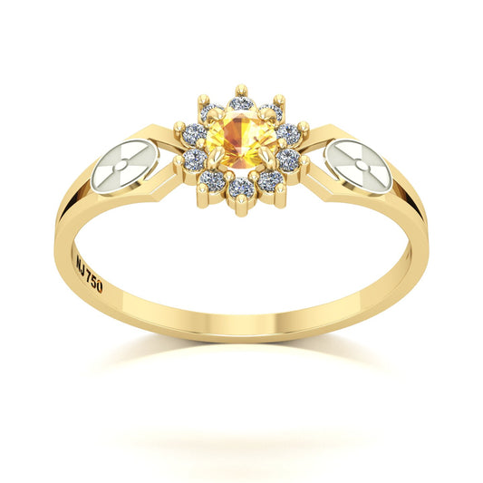 Anel de Formatura de Radiologia Lovely II Ouro 18k