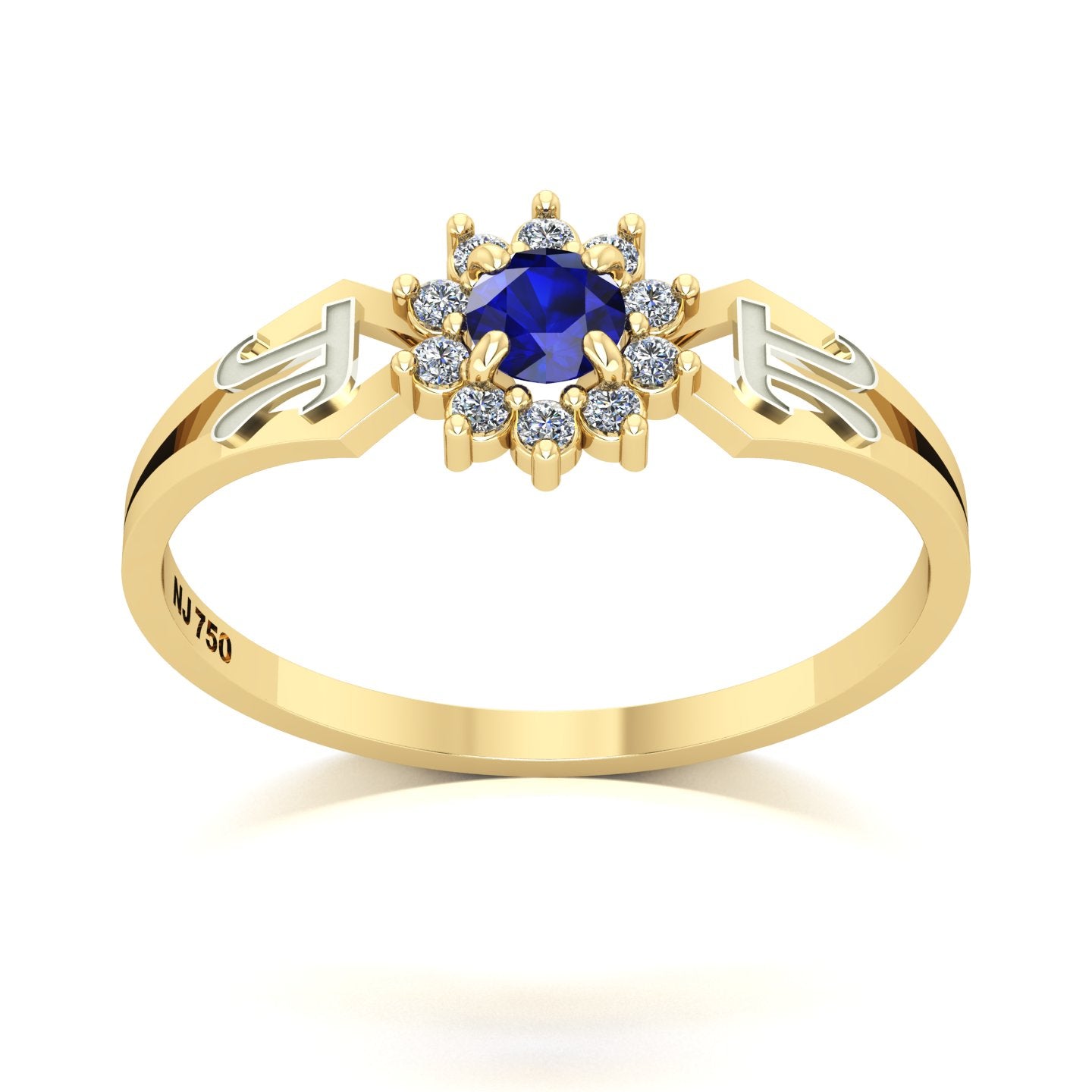Anel de Formatura de Matemática Lovely II Ouro 18k
