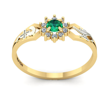 Anel de Formatura de Enfermagem Lovely II Ouro 18k